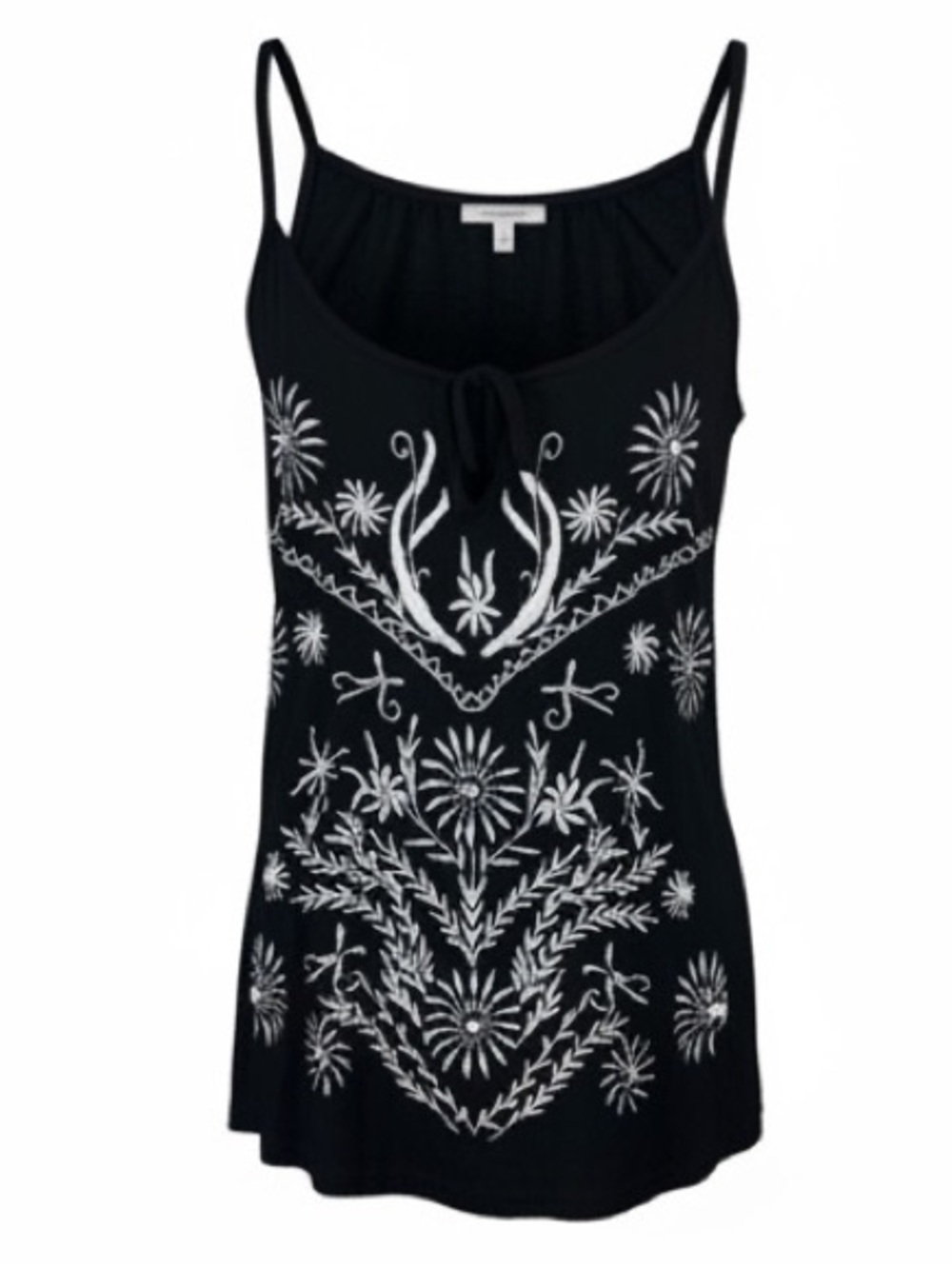 Design History Viscose Spandex Black and White Floral Women's Top Womens size L